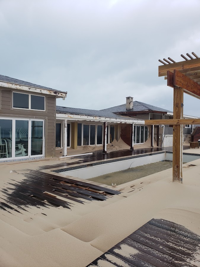 Destruction caused by Hurricane for our client