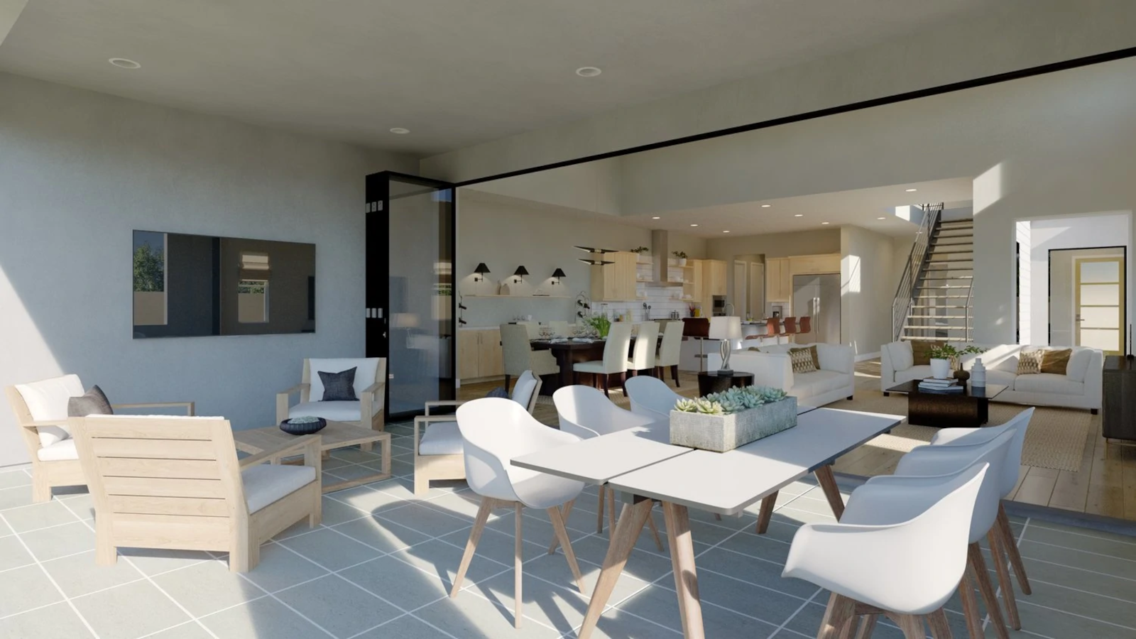 Residential aluminum folding patio door system with large glass opening