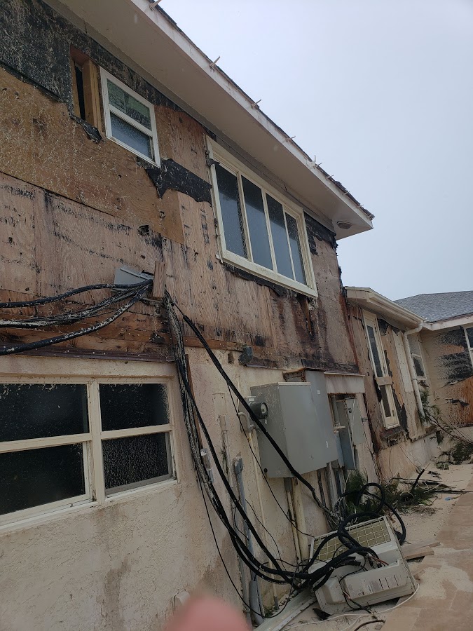 Destruction caused by Hurricane for our client